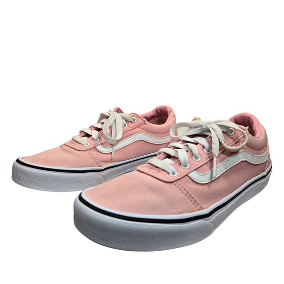 Vans Old Skool Chalk‎ Pink and White Lace Up Casual Slip On Missy Size 6 - Picture 1 of 15